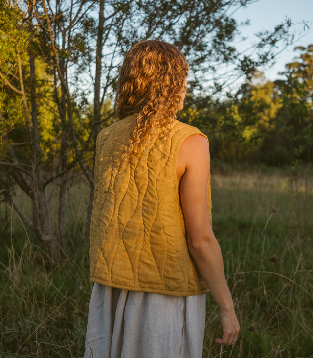Quilted Linen Vest