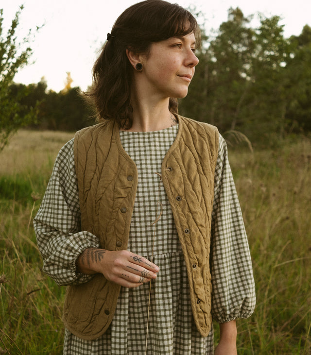 Quilted Linen Vest