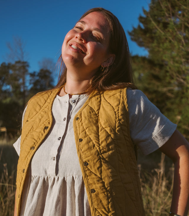 Quilted Linen Vest