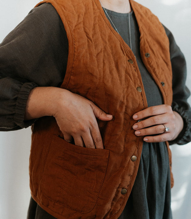 Quilted Linen Vest