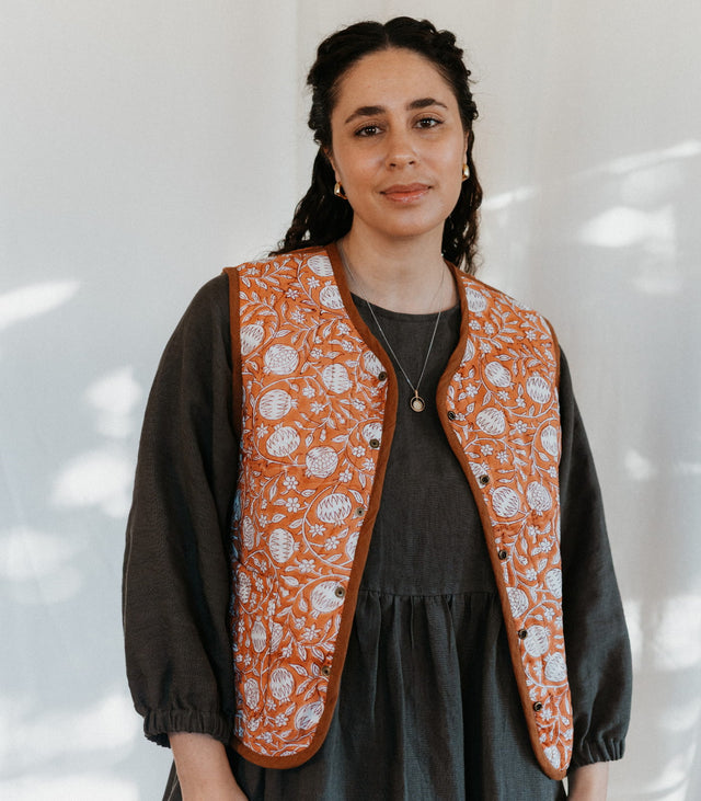 Quilted Linen Vest