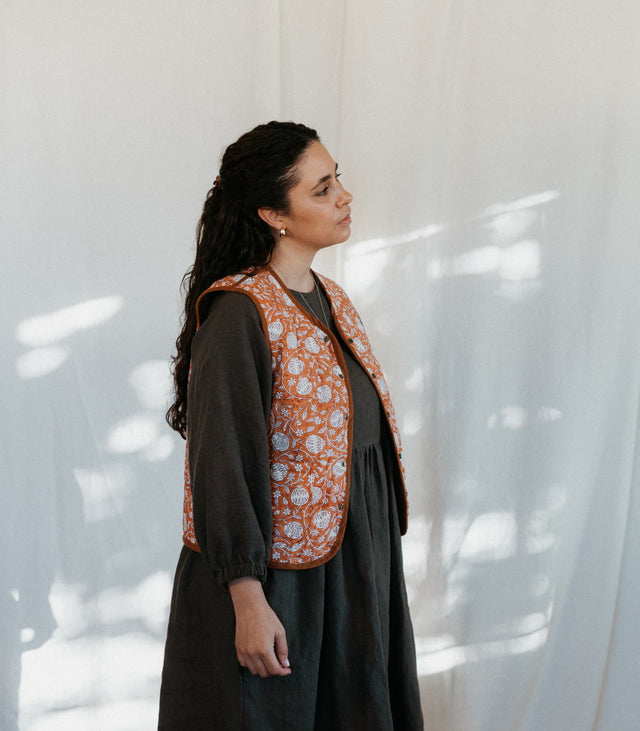 Quilted Linen Vest