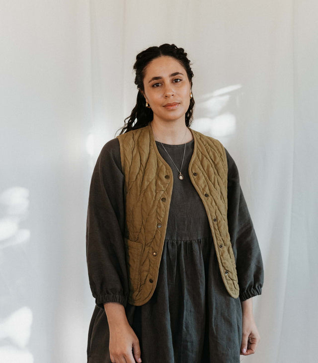 Quilted Linen Vest