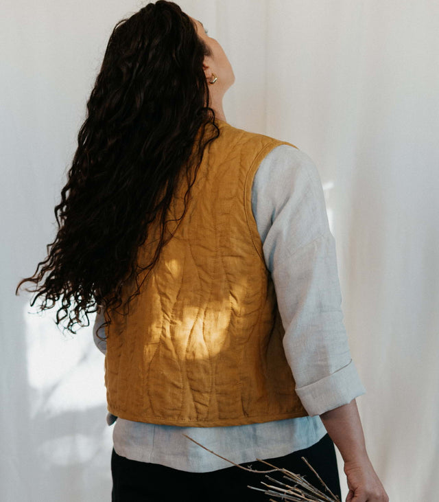 Quilted Linen Vest