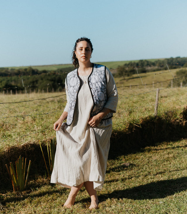 Quilted Linen Vest