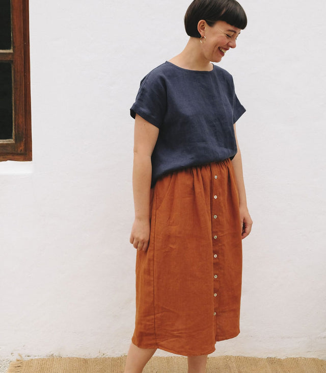 Cecelia Button Skirt