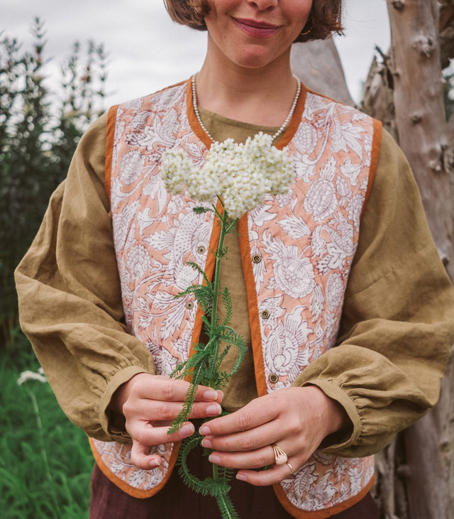 Quilted Linen Vest