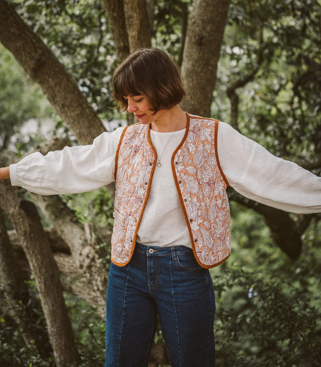 Quilted Linen Vest