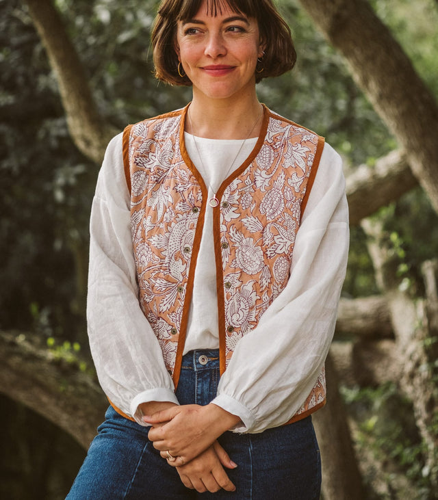 Quilted Linen Vest